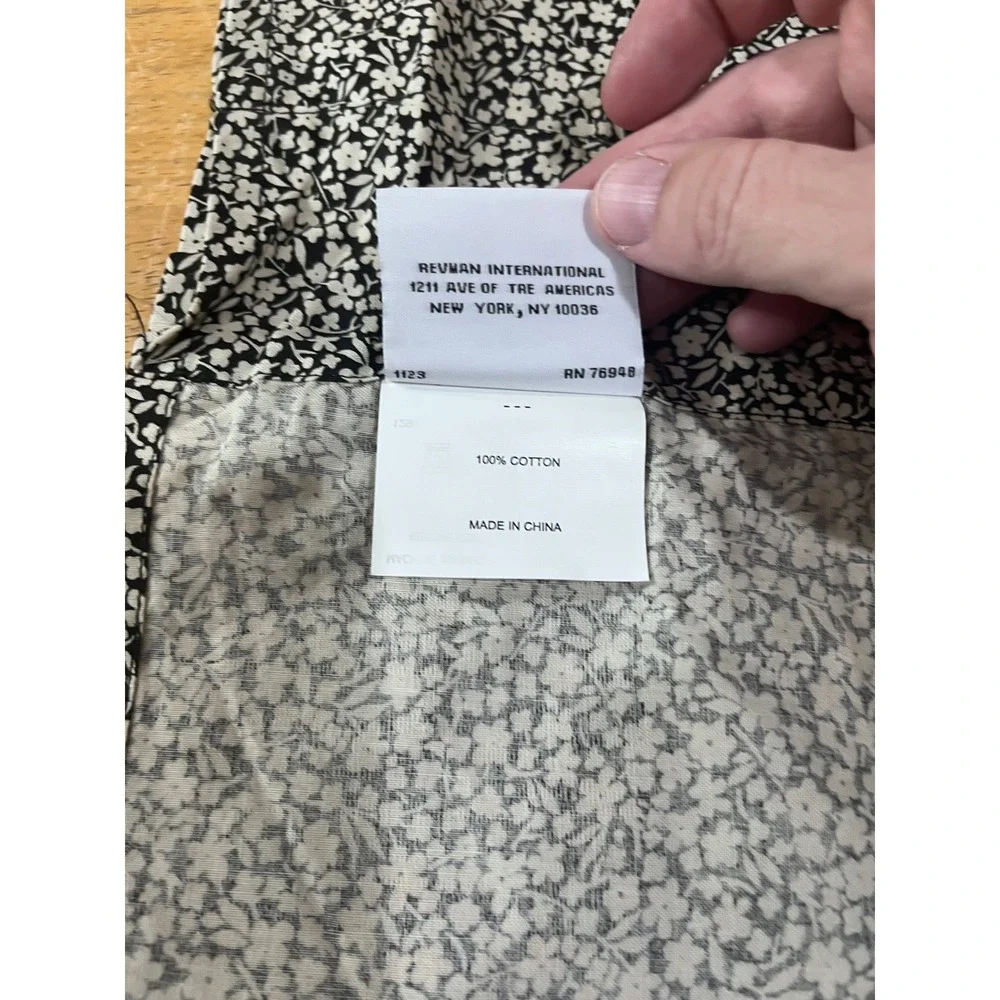 Laura Ashley Lifestyles Vtg Cottagecore Black White Floral Cotton Valance 86x16‎